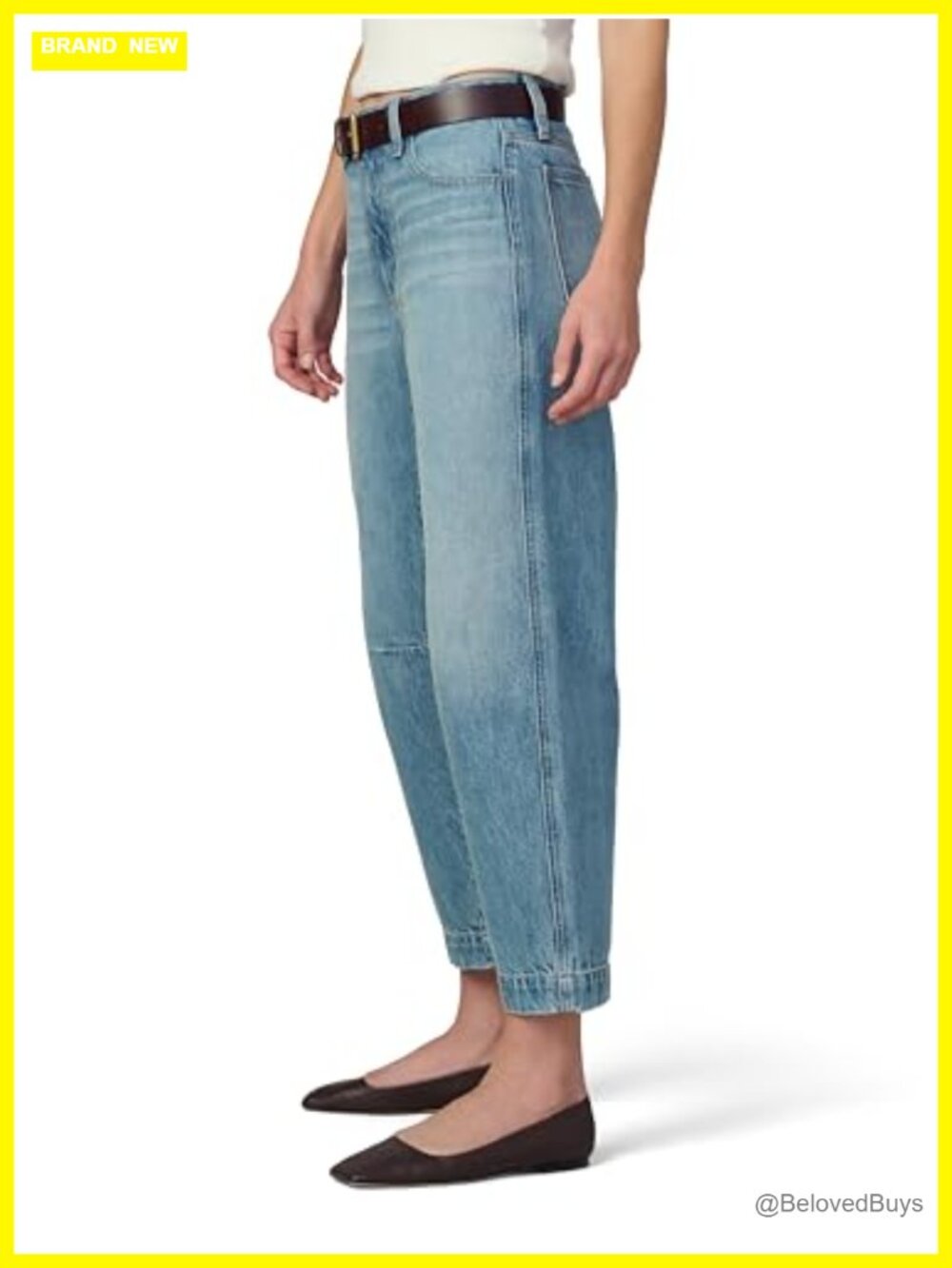 Relaxed Barrel Leg Jeans - High Rise, Ankle Length - Picture 2 of 7